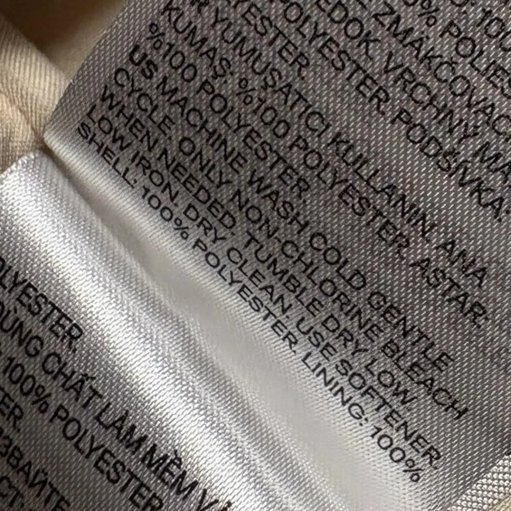 H&M Divided Cropped‎ Teddy Jacket Size Small Beige - Picture 7 of 14